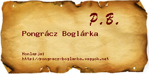 Pongrácz Boglárka névjegykártya